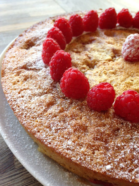 Gâteau aux framboises