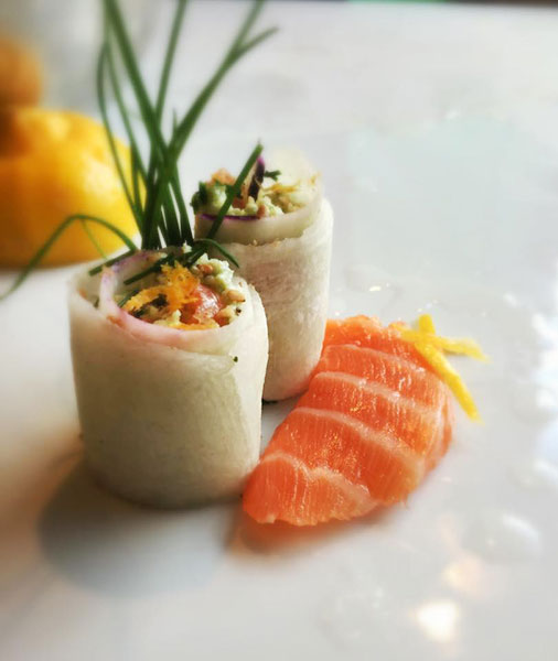 Sushis de Radis Noir